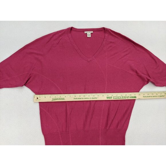 Spring & Mercer Women's Sweater Size L Pink Dolman 3/4 Sleeve - Picture 7 of 13